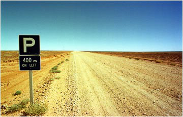 Parking sign in the far outback of Queensland